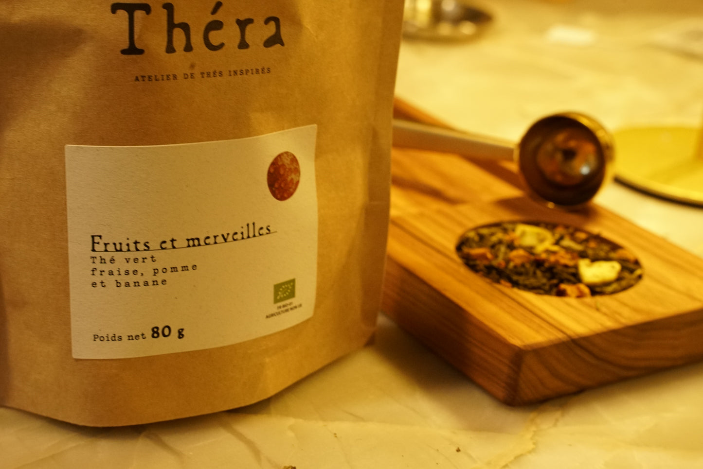 Thé Vert Fraise/Pomme/Banane - Fruits et Merveilles - Bio
