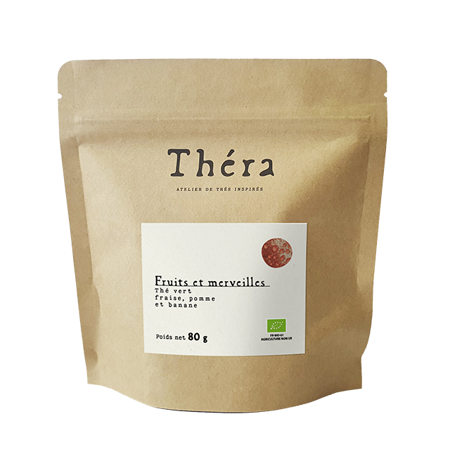Thé Vert Fraise/Pomme/Banane - Fruits et Merveilles - Bio