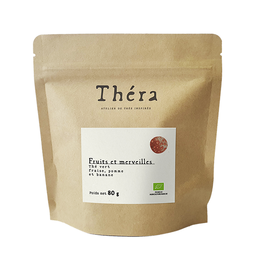 Thé Vert Fraise/Pomme/Banane - Fruits et Merveilles - Bio